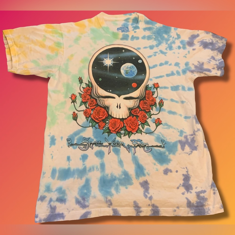 FashionNova Grateful Dead “Space Your Face” Short Sleeve T-Shirt 💀🪐🌹